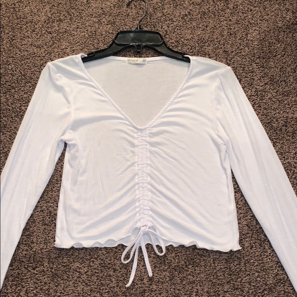 White Long Sleeve Top